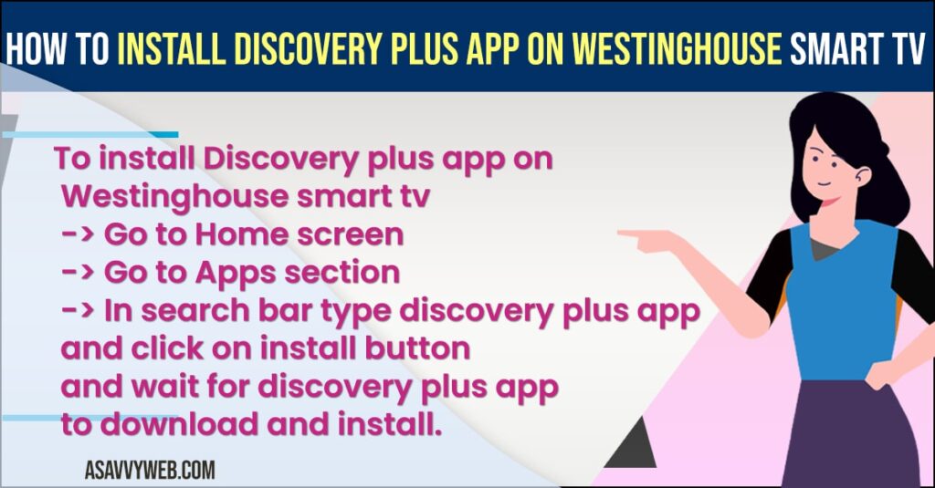 Install Discovery Plus App on Westinghouse Smart tv