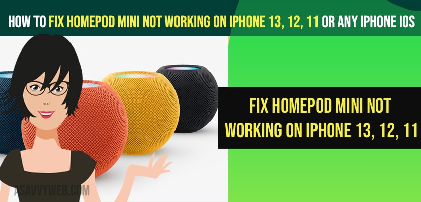 Fix Homepod MINI Not Working on iPhone 13, 12, 11 or any iPhone iOS