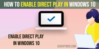 Enable Direct Play in Windows 10