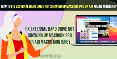 Fix External Hard Drive Not Showing up MacBook Pro or air MacOS Monterey