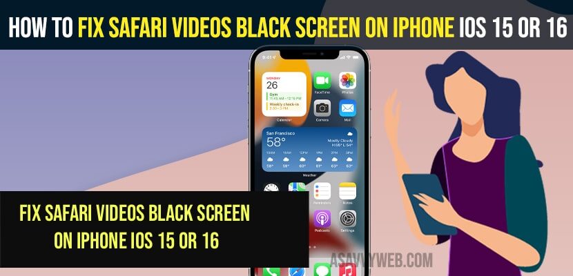 Fix Safari Videos Black Screen on iPhone iOS 15 or 16