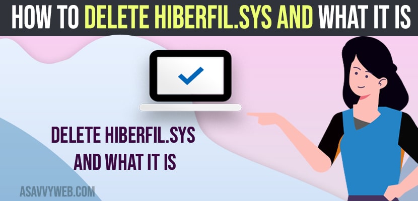 Delete hiberfil.sys and What it is