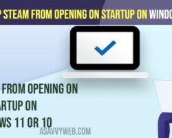 stop steam from opening on startup on Windows 11 or 10