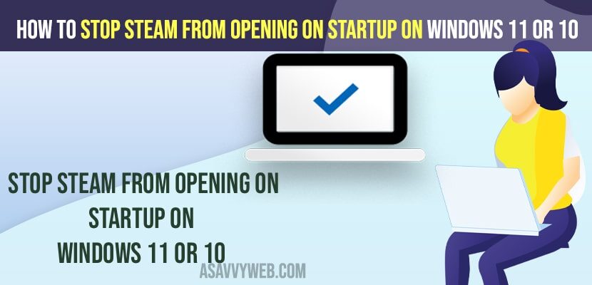stop steam from opening on startup on Windows 11 or 10