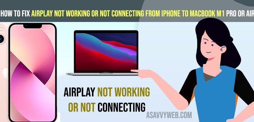 How to Fix Airplay Not Working or Not Connecting From iPhone to Macbook M1 Pro or Air