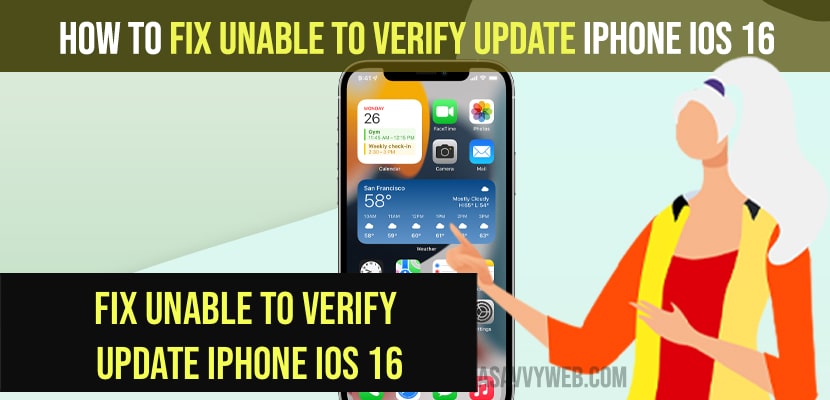 Fix Unable to Verify Update iPhone iOS 16