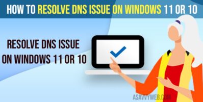 Resolve DNS Issue on Windows 11 or 10