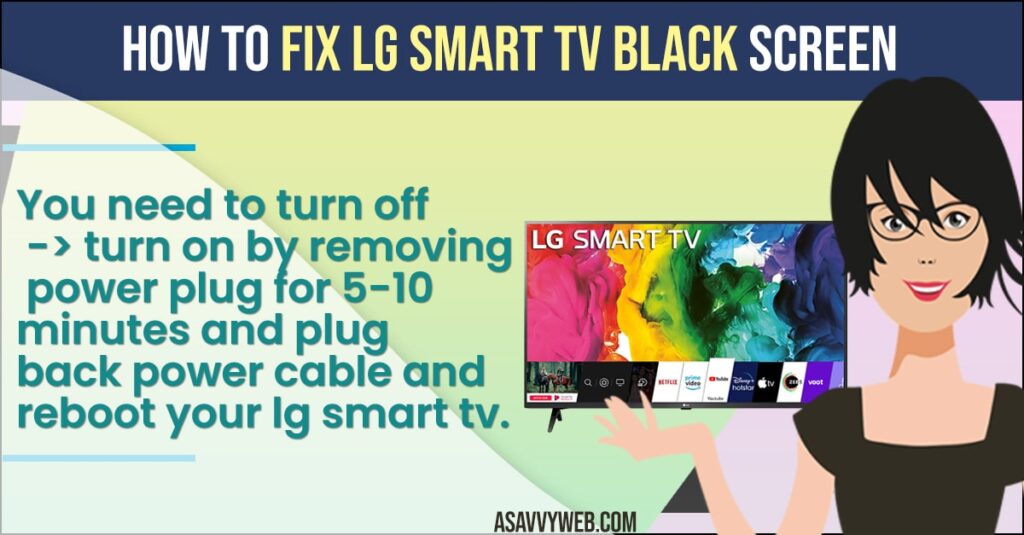 How to fix LG Smart TV Black Screen