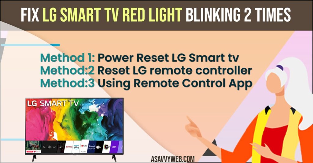 Fix LG Smart tv Red Light Blinking 2 Times