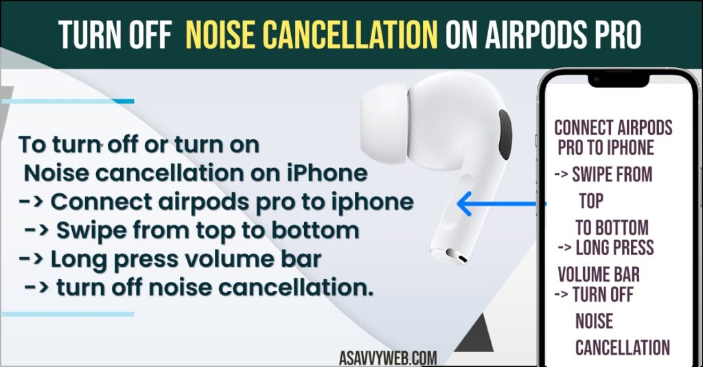 Turn OFF  Noise Cancellation on Airpods Pro