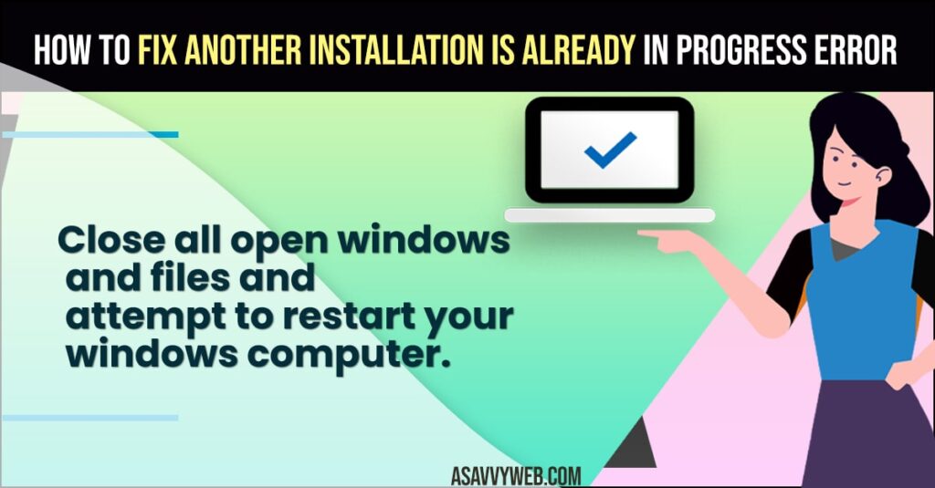 Fix Another Installation Is Already in Progress Error