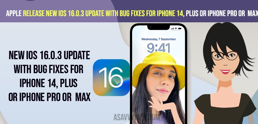 Apple Released New iOS 16.0.3 update with bug fixes for iPhone 14, Plus or iPhone Pro or Max