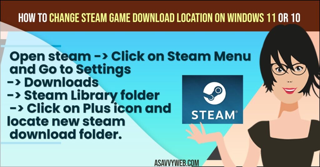 How to Change Steam Game Download Location on Windows 11 or 10