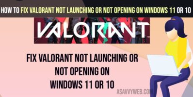 Fix Valorant Not Launching or Not Opening on windows 11 or 10