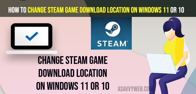 Change Steam Game Download Location on Windows 11 or 10