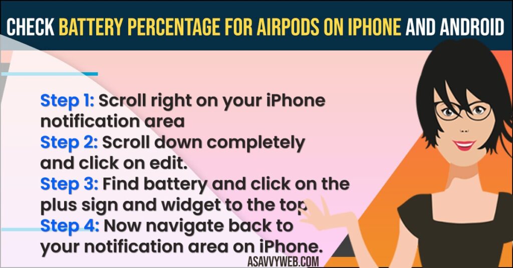 Check Battery Percentage for Airpods on iPhone and Android