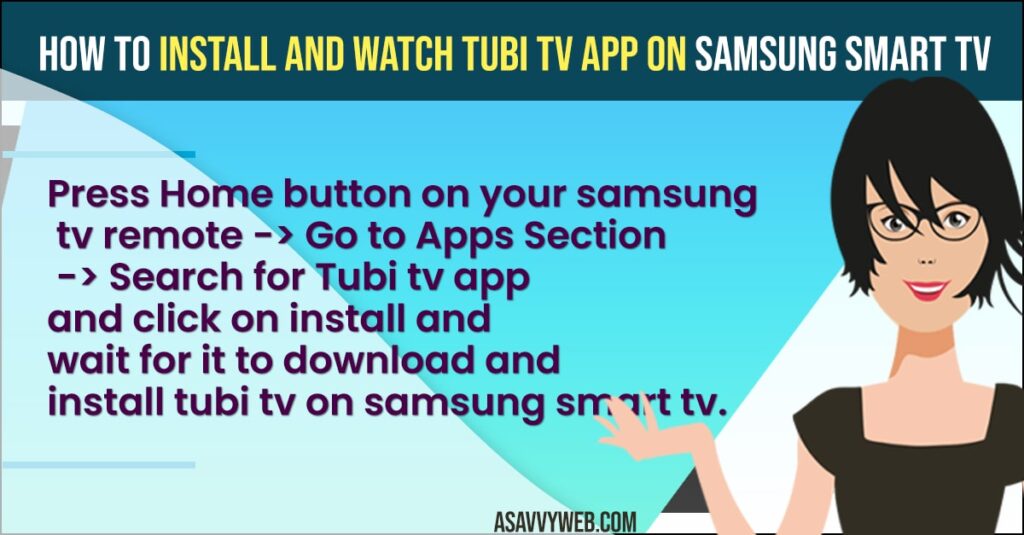 Install and Watch Tubi TV App on Samsung Smart tv