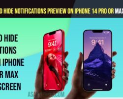 Show and Hide Notifications Preview on iPhone 14 pro or Max on Lock Screen