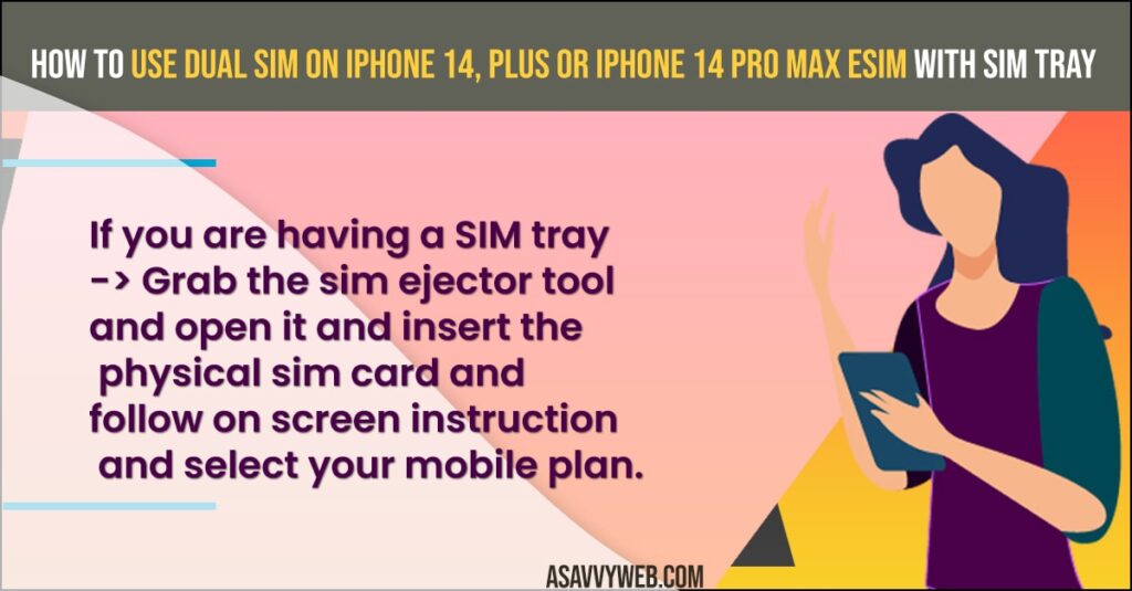 Use Dual Sim on iPhone 14, Plus or iPhone 14 Pro Max eSim with Sim Tray