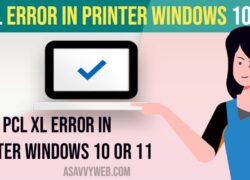 PCL XL Error in Printer Windows 10 or 11