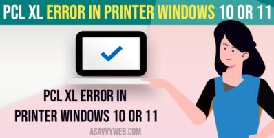 PCL XL Error in Printer Windows 10 or 11