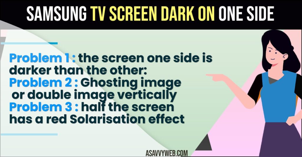Fix Samsung tv Screen Dark on one Side