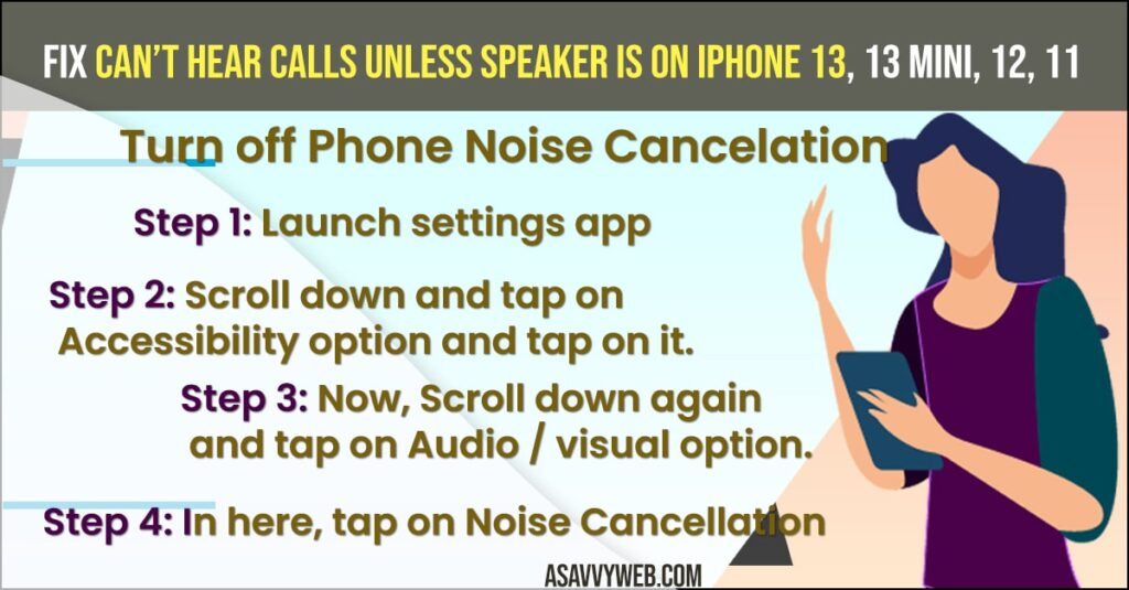 Can't Hear Calls Unless Speaker is On iPhone 13, 13 mini, 12, 11