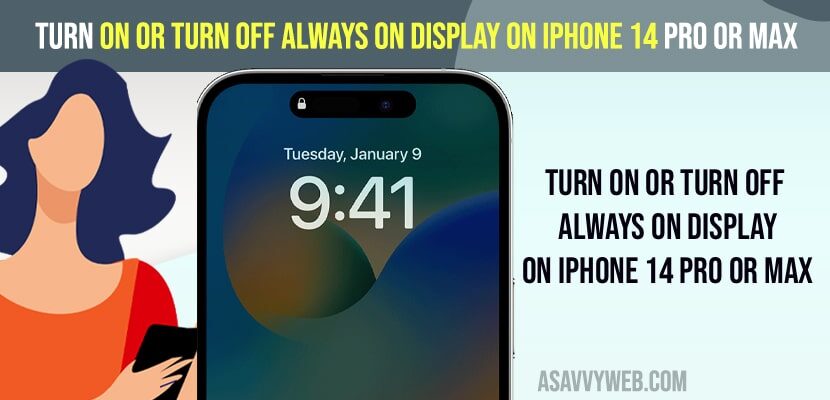 Turn on or Turn off Always on Display on iPhone 14 Pro or Max