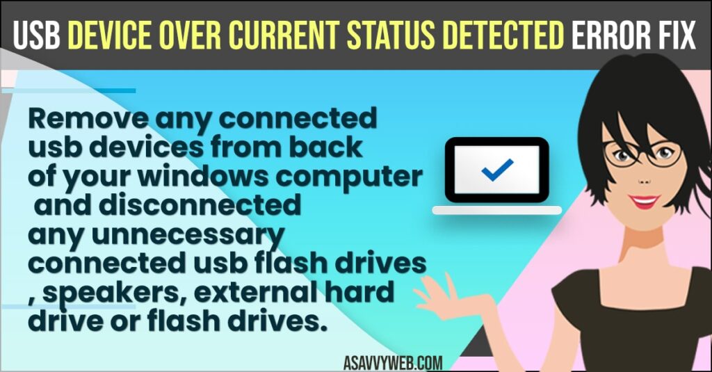 USB Device Over Current Status Detected Error Fix
