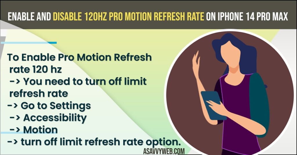  Enable and Disable 120hz Pro Motion Refresh Rate on iPhone 14 Pro Max