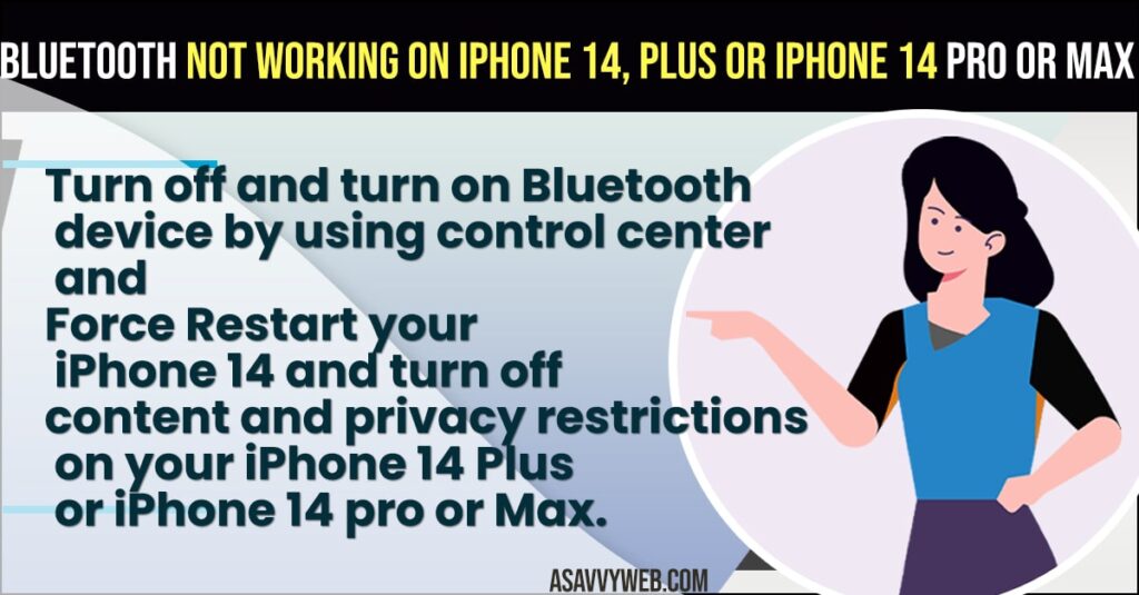 Bluetooth Not Working on iPhone 14, Plus or iPhone 14 Pro or Max