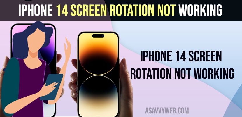iPhone 14 Screen Rotation Not Working