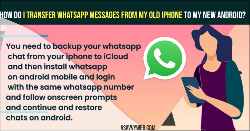 How do I Transfer WhatsApp Messages From My Old iPhone to My New Android?