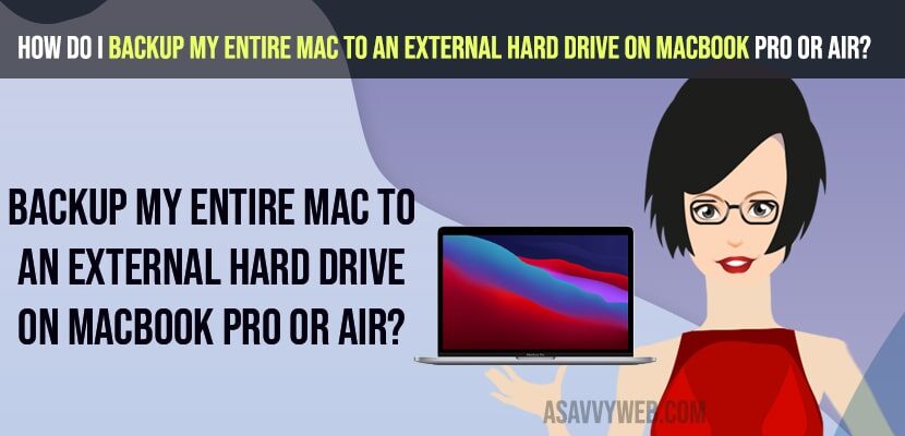 Backup my Entire Mac to an External Hard Drive on MacBook pro or Air?