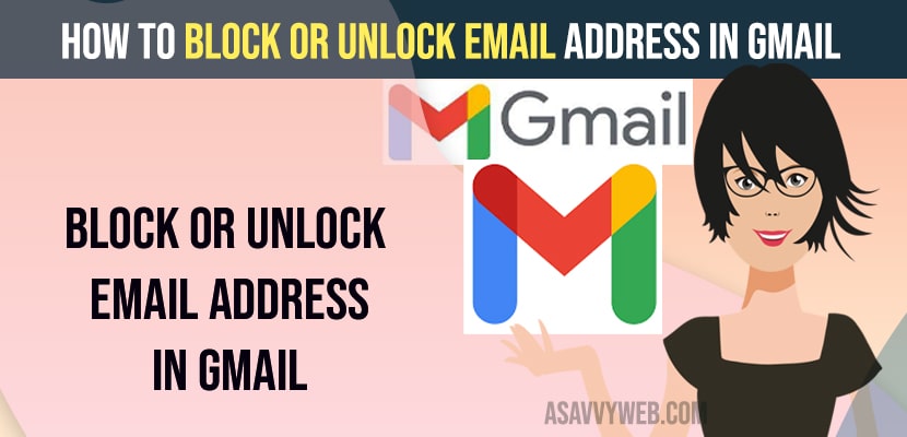 Block or unlock Email Address in Gmail