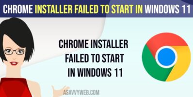 Chrome installer failed to start in windows 11