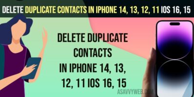 Delete duplicate contacts in iPhone 14, 13, 12, 11 iOS 16, 15