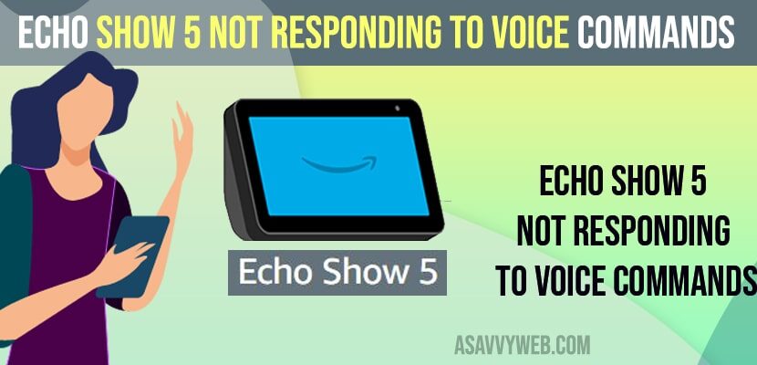 Echo Show 5 Not Responding To Voice Commands