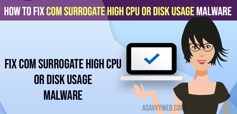 Fix COM Surrogate High CPU or Disk Usage Malware