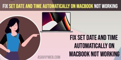 Fix Set date And Time Automatically on MacBook Not Working