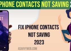 Fix iPhone Contacts Not Saving 2023