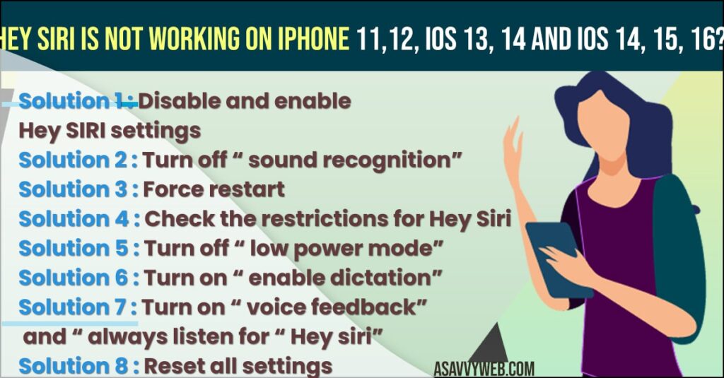 Hey SIRI is Not Working on iPhone 14, 13, 12, 11 on iOS 16, 15 and iOS 14?
