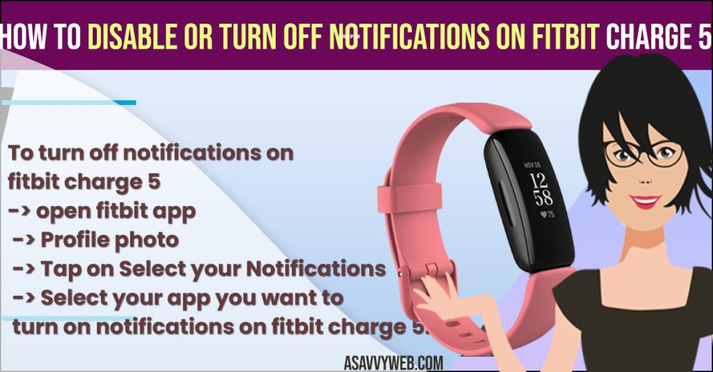 Disable or Turn off Notifications on Fitbit Charge 5