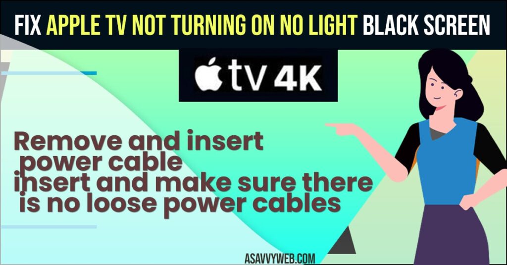 How to fix Apple TV Not Turning on no light
