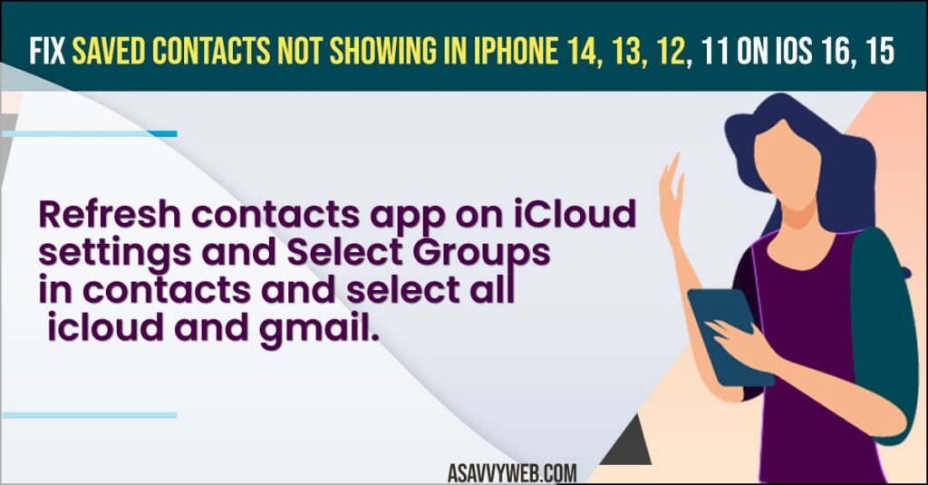 Fix Saved Contacts Not Showing in iPhone 14, 13, 12, 11 on iOS 16, 15