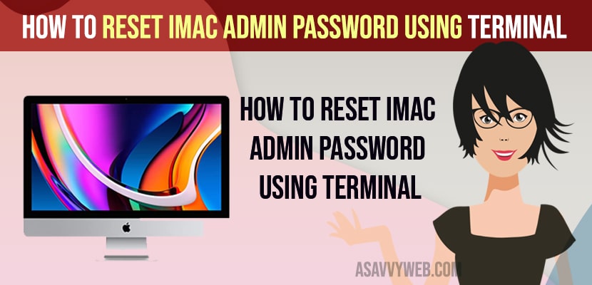 Reset iMac Admin Password Using Terminal