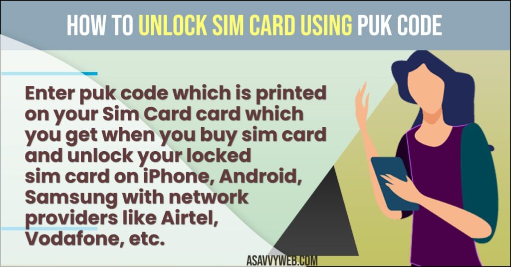 Unlock Sim Card Using PUK Code