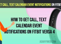 How to Get Call, Text Calendar Event Notifications on Fitbit Versa 4