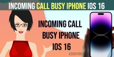 Incoming Call Busy on iPhone iOS 16