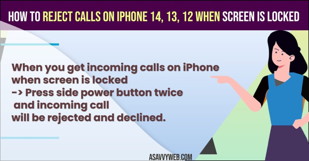 How to Reject Calls on iPhone 14, 13, 12 When Screen is locked